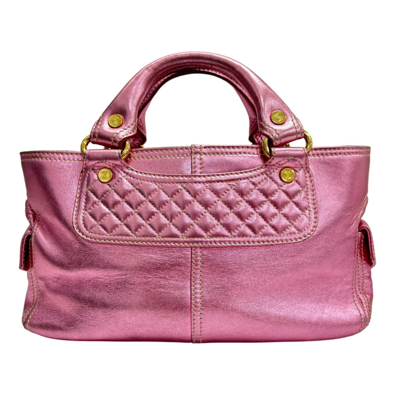 粉紅色 皮革 Boogie 手提包【CELINE 賽琳】 CE00/34-2