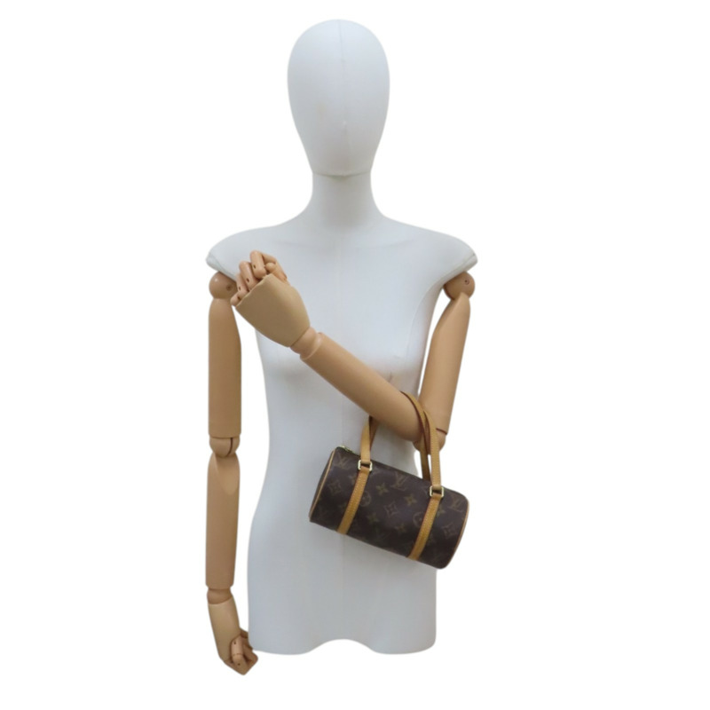 棕色 原花帆布 Papillon 19 手提包【LOUIS VUITTON LV 路易威登】 M51389-7