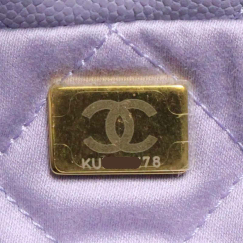 紫色 菱格紋 牛皮 22 mini 肩背包【CHANEL 香奈兒】 AS3980-7
