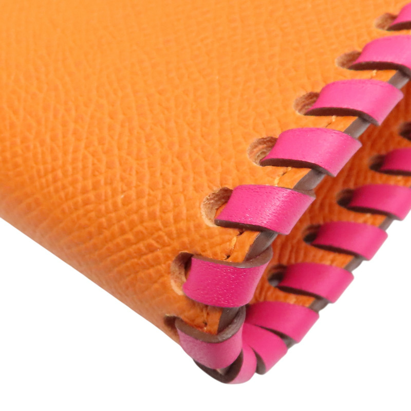 橘色 Epsom牛皮 Kelly To Go Tressage Wallet 肩背包 W刻 金釦【HERMES 愛馬仕】-10