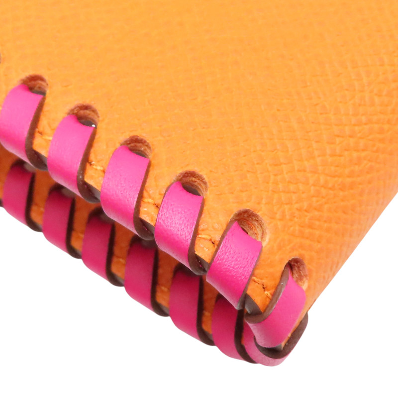 橘色 Epsom牛皮 Kelly To Go Tressage Wallet 肩背包 W刻 金釦【HERMES 愛馬仕】-11