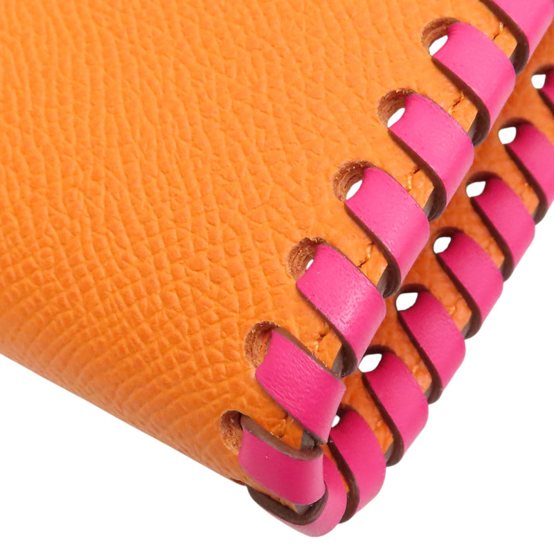 橘色 Epsom牛皮 Kelly To Go Tressage Wallet 肩背包 W刻 金釦【HERMES 愛馬仕】-12