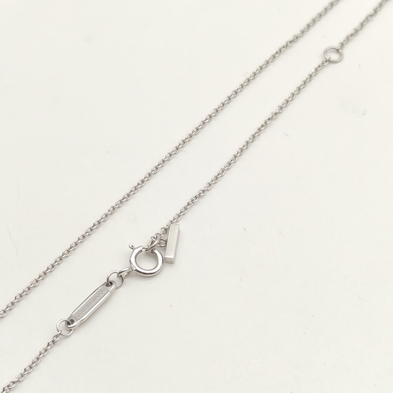 TIFFANY&CO T微笑項鏈mini滿鑽18K白金/鑽石-4