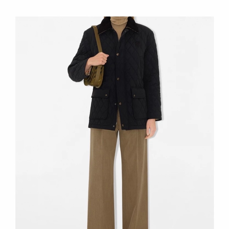 Burberry 女士 翻領絎縫棉服XXS XS S M L碼-3