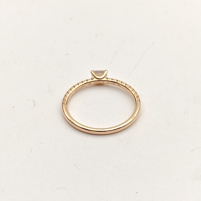 CARTIER 18K玫瑰金Etincelle單排鑽戒指49-3