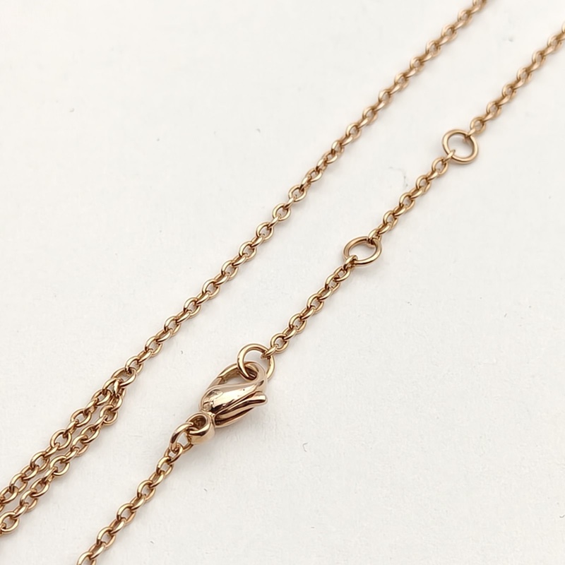 CHANEL COCOCRUSH菱格紋項鏈滿鑽18K玫瑰金-4