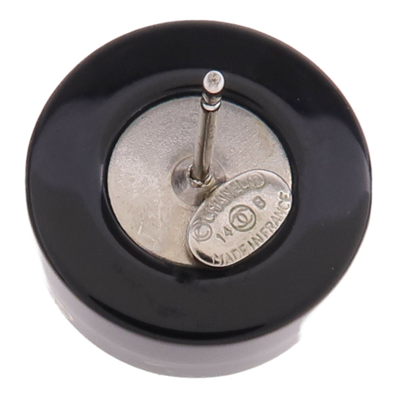 CHANEL PVC/金屬Earrings銀扣耳環-5