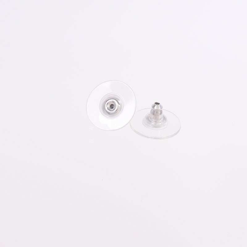 CHANEL PVC/金屬Earrings銀扣耳環-6