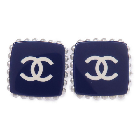 CHANEL PVC Earrings銀扣耳環