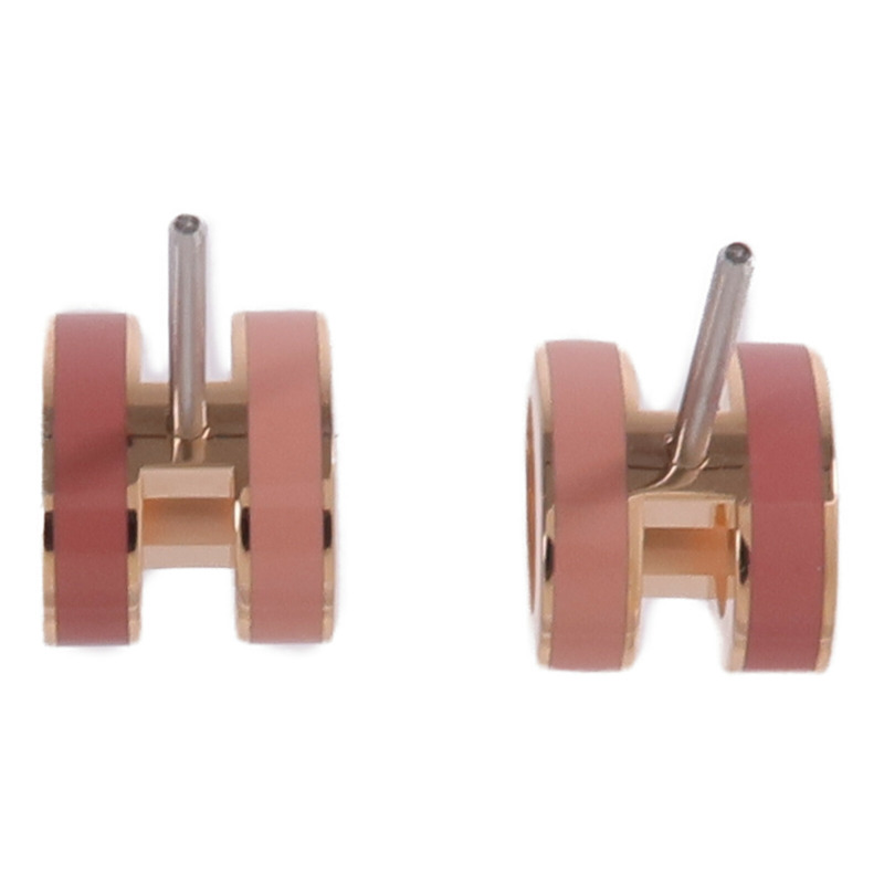 HERMES 金屬/琺瑯Mini Pop H Earrings金扣耳環-2