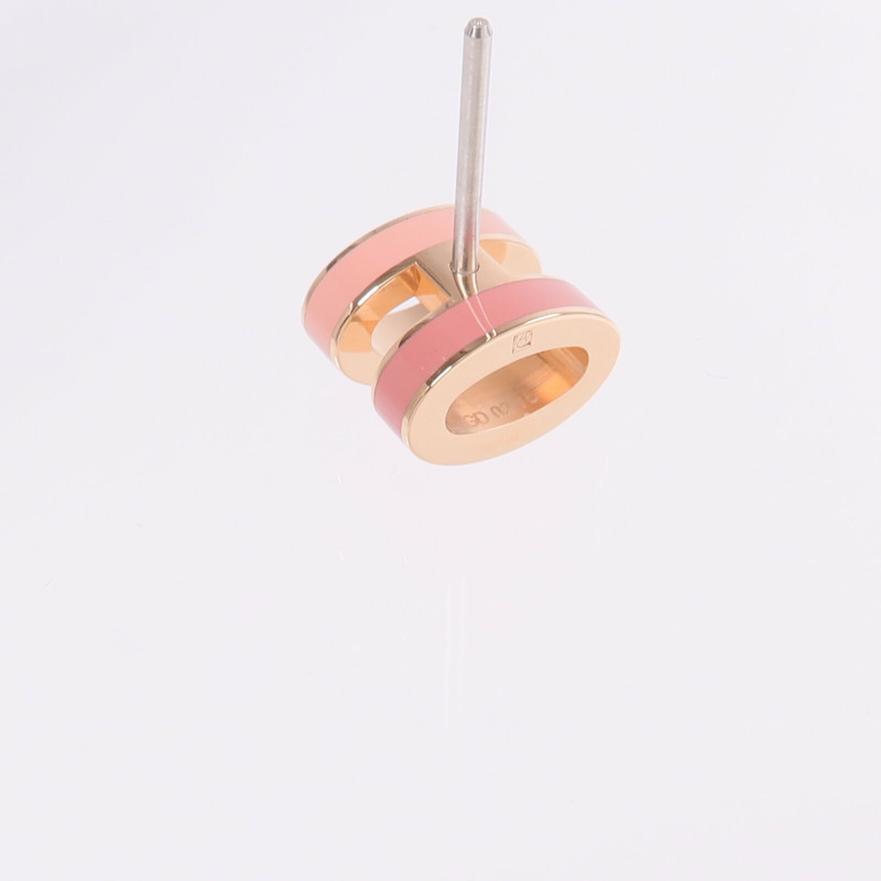 HERMES 金屬/琺瑯Mini Pop H Earrings金扣耳環-5