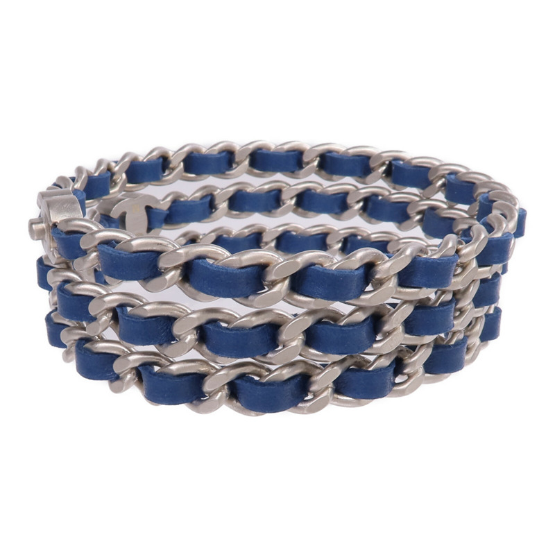 CHANEL 金屬/羊皮皮革Bangles Mx3手鐲-2