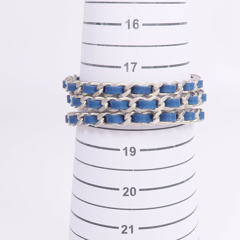 CHANEL 金屬/羊皮皮革Bangles Mx3手鐲-8