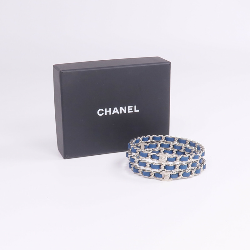 CHANEL 金屬/羊皮皮革Bangles Mx3手鐲-9