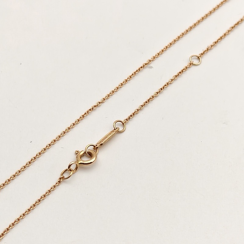 TIFFANY&CO Keys皇冠鑰匙項鏈中號3.8cm半鑽18K玫瑰金-4