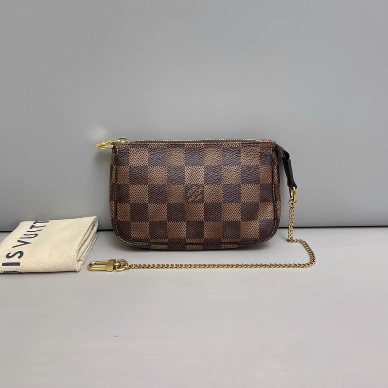 LV路易威登 棕棋盤格mini麻將包-0