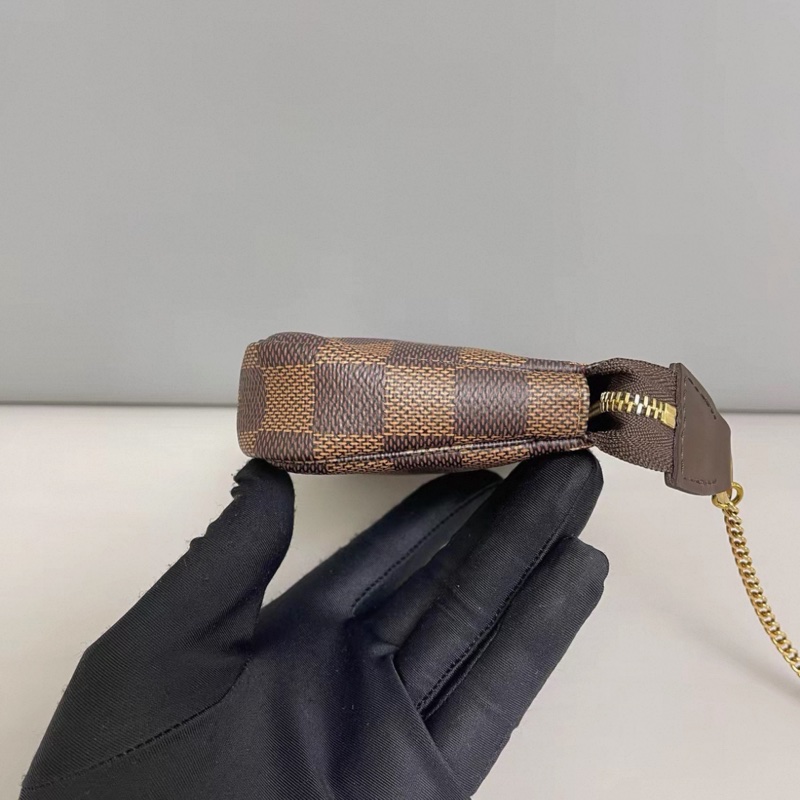 LV路易威登 棕棋盤格mini麻將包-1