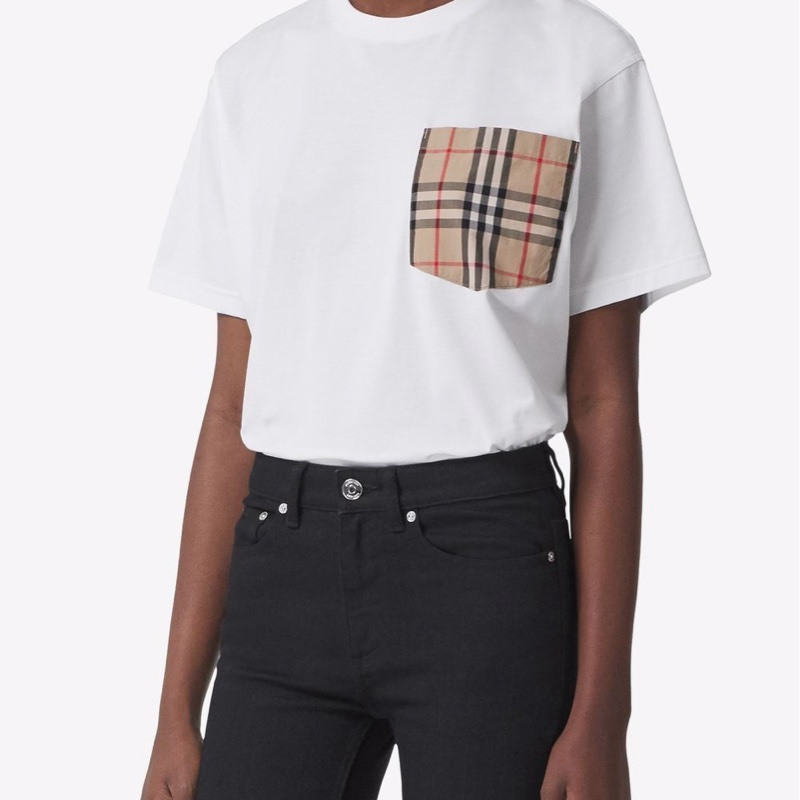 Burberry 女士 Vintage格紋口袋T恤XXS XS S M L XL碼-2