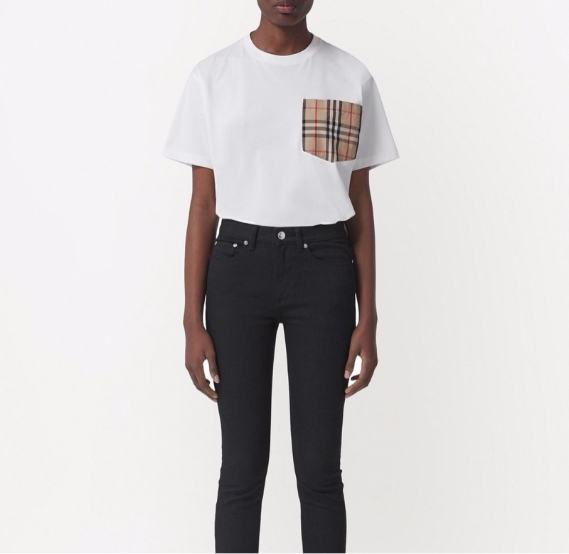 Burberry 女士 Vintage格紋口袋T恤XXS XS S M L XL碼-3