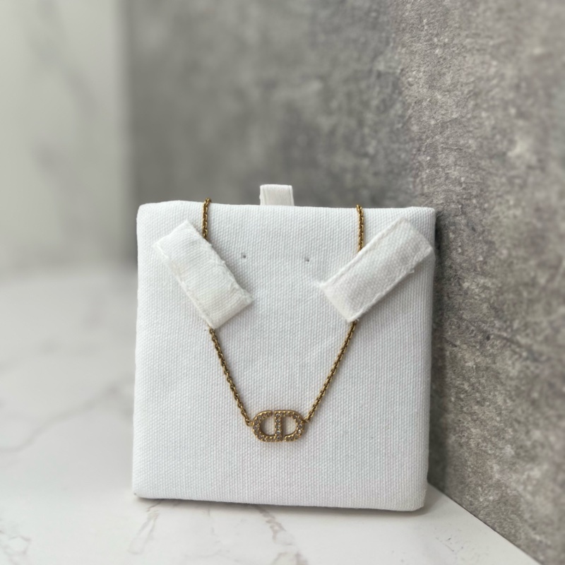 香緹國際精品 841 Dior logo 水鑽 項鍊-4
