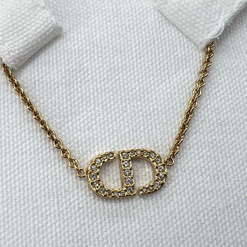 香緹國際精品 841 Dior logo 水鑽 項鍊