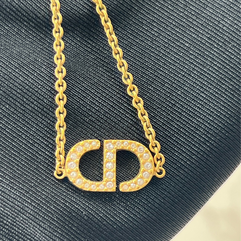 香緹國際精品 841 Dior logo 水鑽 項鍊-2
