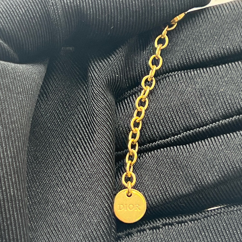 香緹國際精品 841 Dior logo 水鑽 項鍊-4