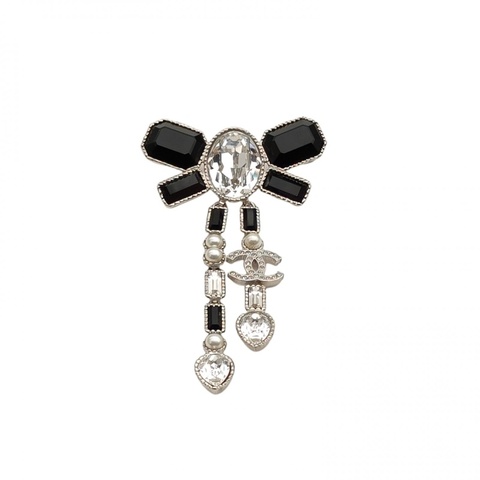 CHANEL 合金23K蝴蝶結胸針