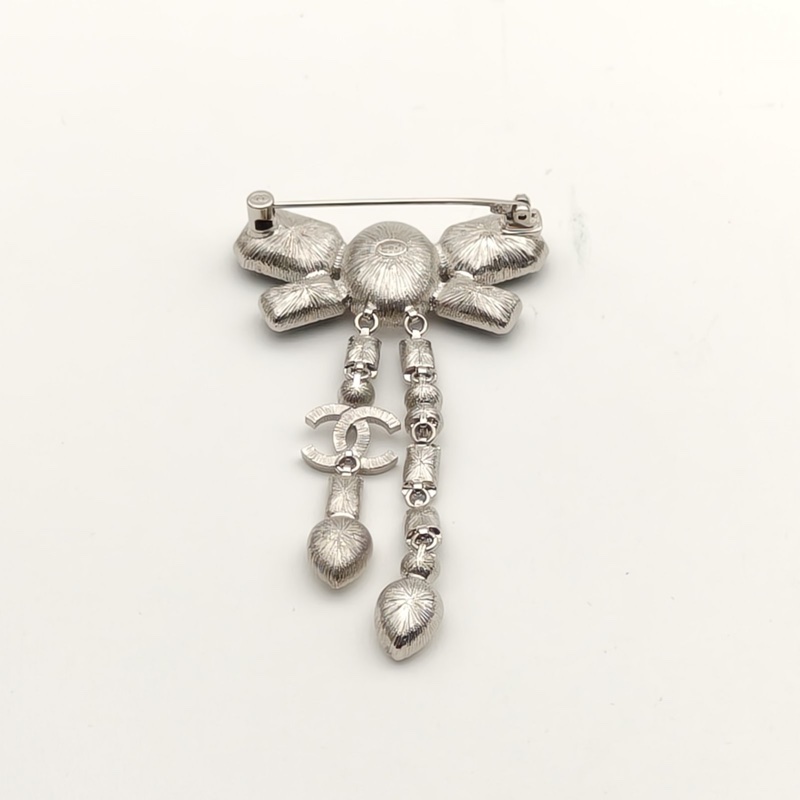 CHANEL 合金23K蝴蝶結胸針-2