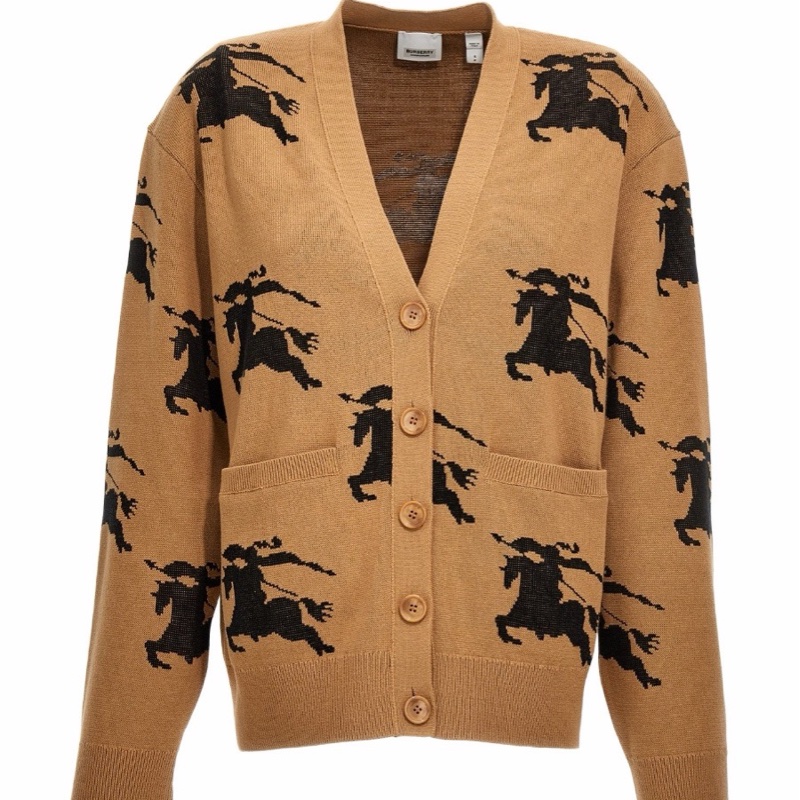 Burberry 女士 徽標針織開衫XS S M L XL-0