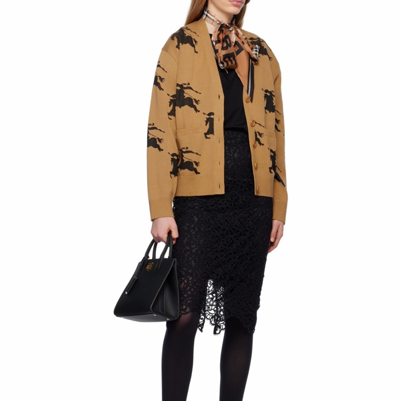 Burberry 女士 徽標針織開衫XS S M L XL-3