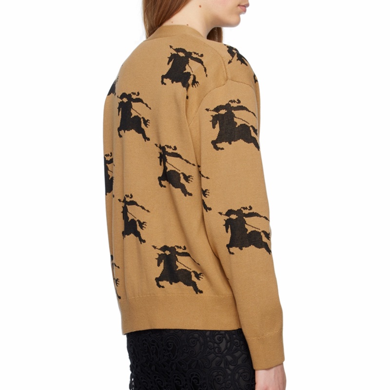 Burberry 女士 徽標針織開衫XS S M L XL-5