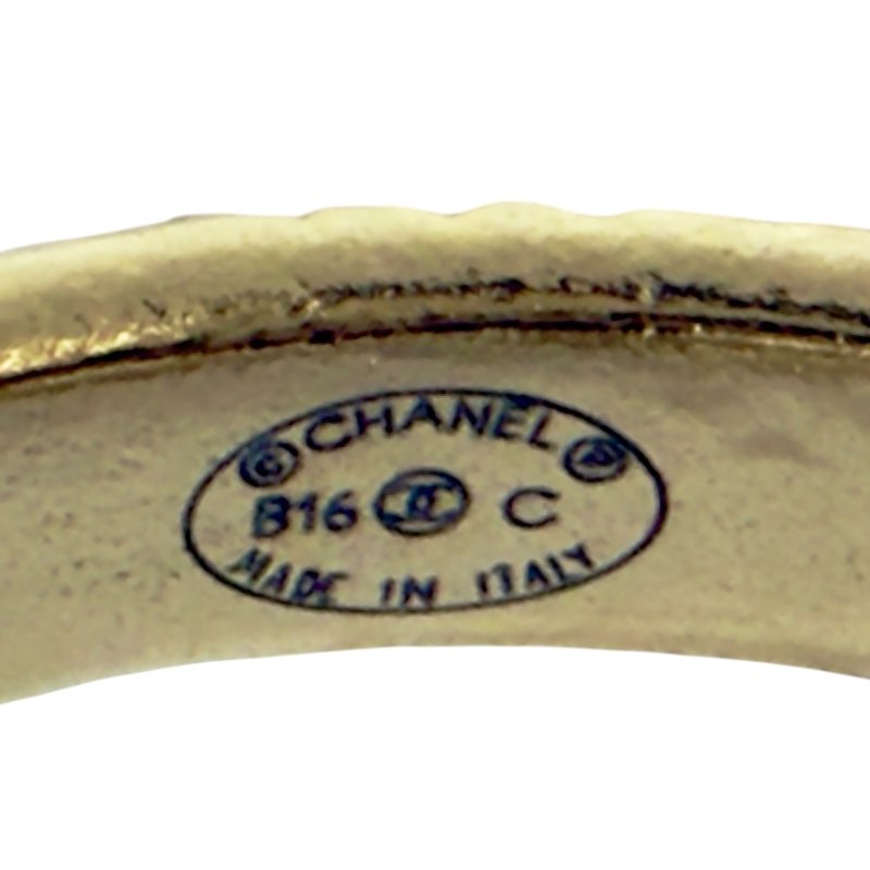 CHANEL CC 珠珠 花朵 戒指-7