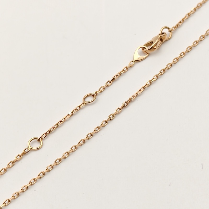 CHAUMET JuxeDeLiens歡緣豎版大叉項鏈滿鑽18K玫瑰金-4