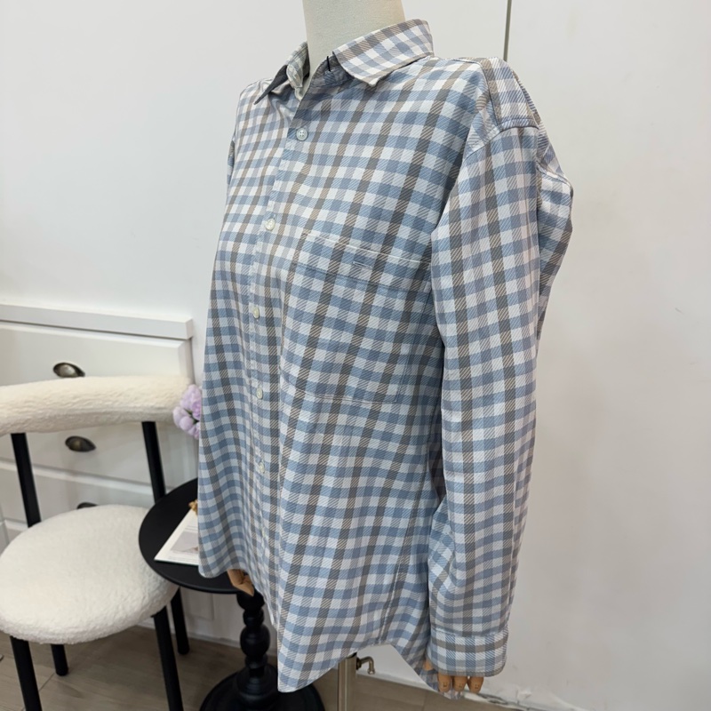 Dior 藍灰格紋襯衫 二手 vintage 中古-2