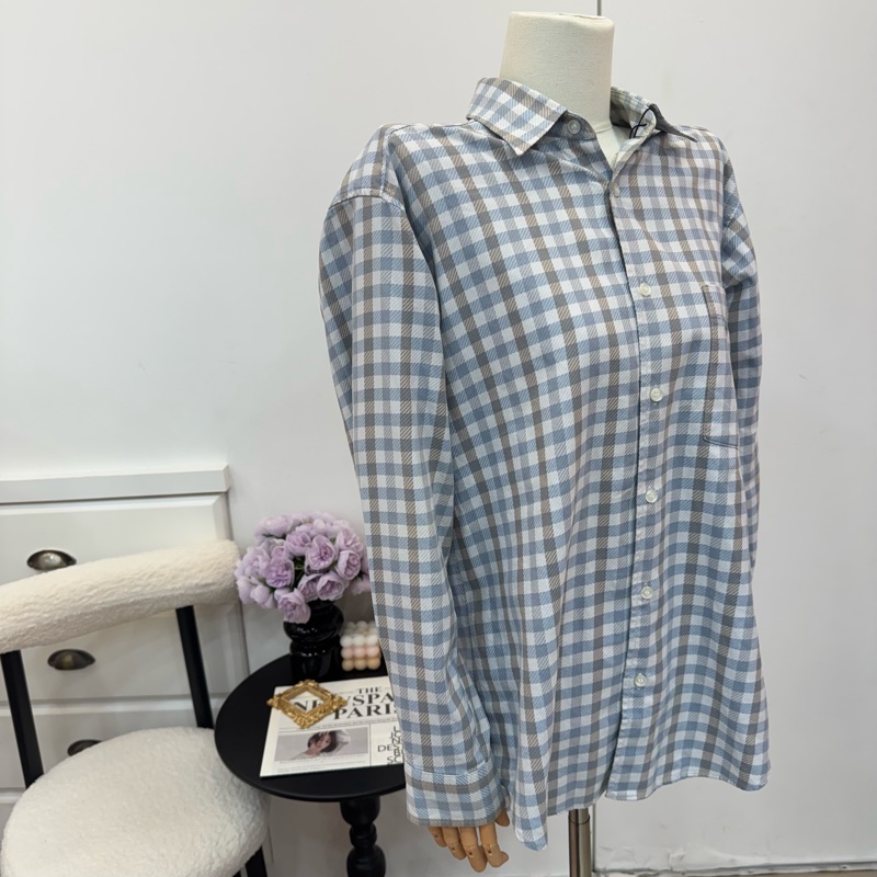 Dior 藍灰格紋襯衫 二手 vintage 中古-3