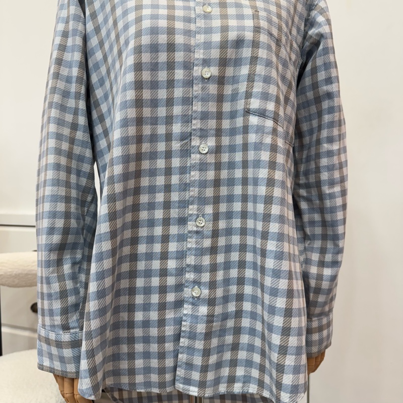 Dior 藍灰格紋襯衫 二手 vintage 中古-5