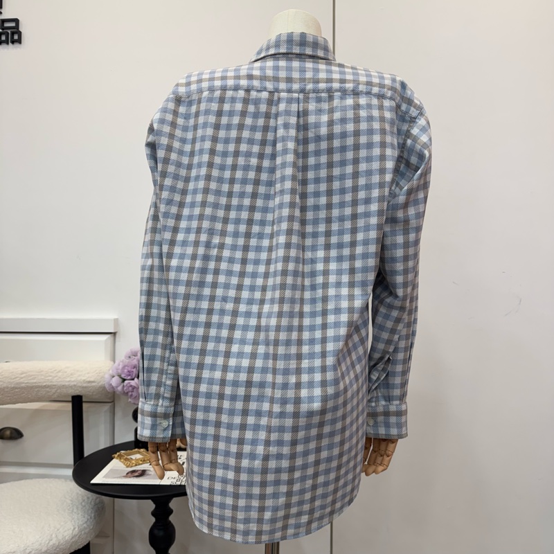 Dior 藍灰格紋襯衫 二手 vintage 中古-6