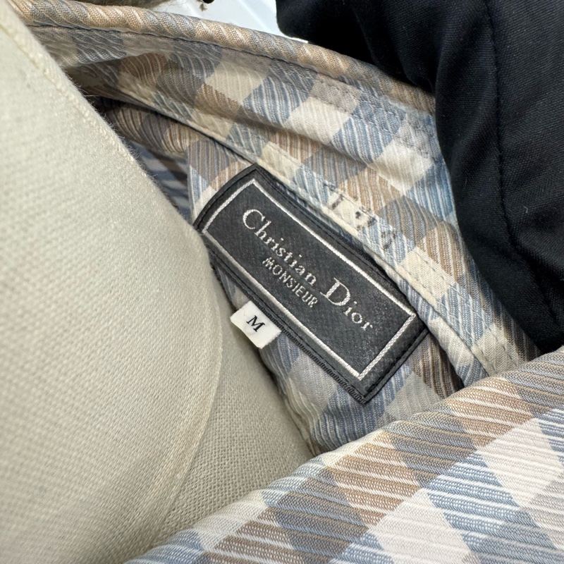 Dior 藍灰格紋襯衫 二手 vintage 中古-10