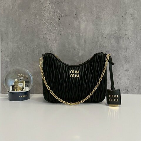 Miu Miu 三合一 hobo 黑金 雙背袋