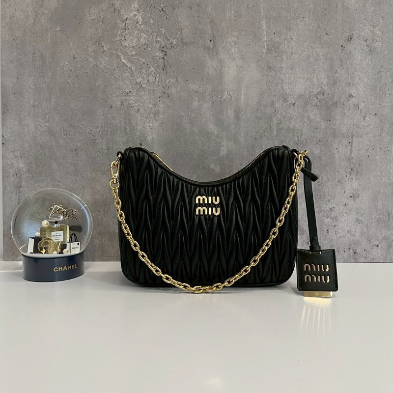 Miu Miu 三合一 hobo 黑金 雙背袋-0