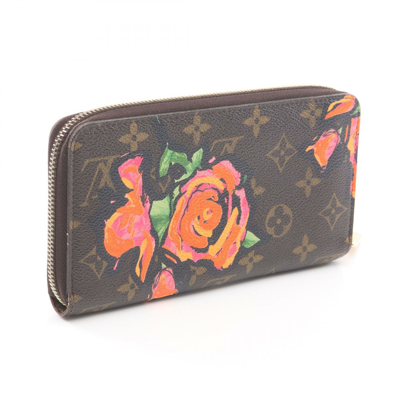 路易威登 Zippy Around 長版皮夾 M93759 Monogram Rose 帆布 棕色 二手 LV-1