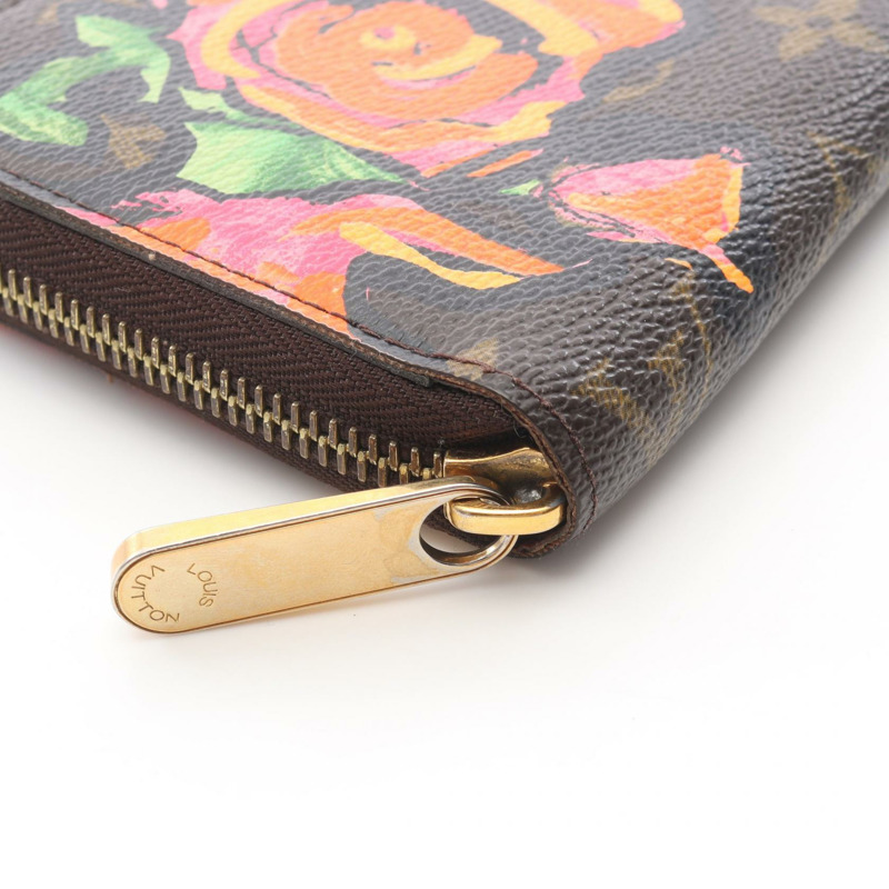 路易威登 Zippy Around 長版皮夾 M93759 Monogram Rose 帆布 棕色 二手 LV-9
