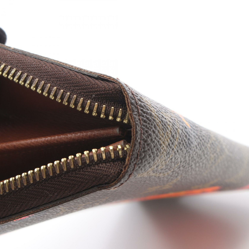 路易威登 Zippy Around 長版皮夾 M93759 Monogram Rose 帆布 棕色 二手 LV-11