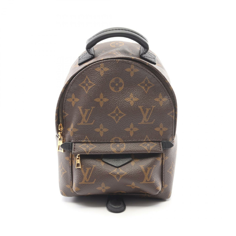 路易威登 Palm Springs 迷你雙肩包 M41562 Monogram 帆布 棕色/黑色 二手-0