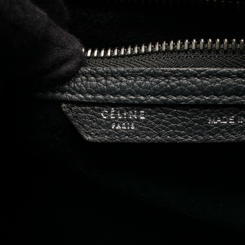 CELINE Luggage Micro 購物手提包,黑色皮革,二手女款-3
