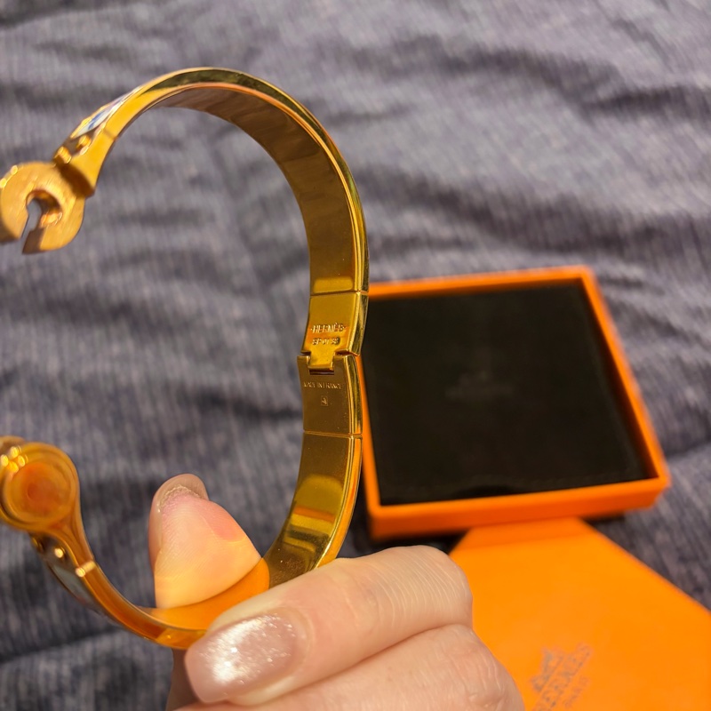 Hermes Charniere F Paisley Miami 印花琺瑯手環 絕版品-23