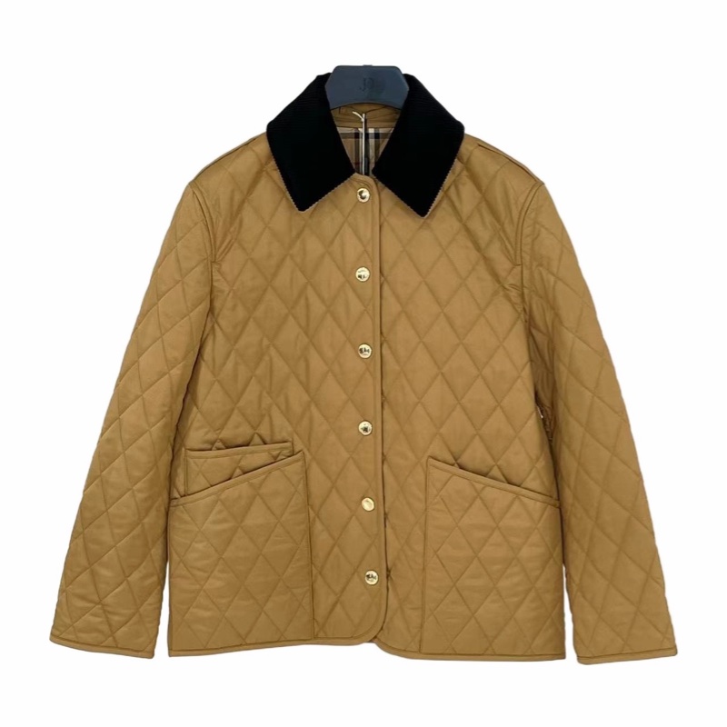 Burberry 女士 撞色領絎縫棉服XXS XS S M L XL碼-0