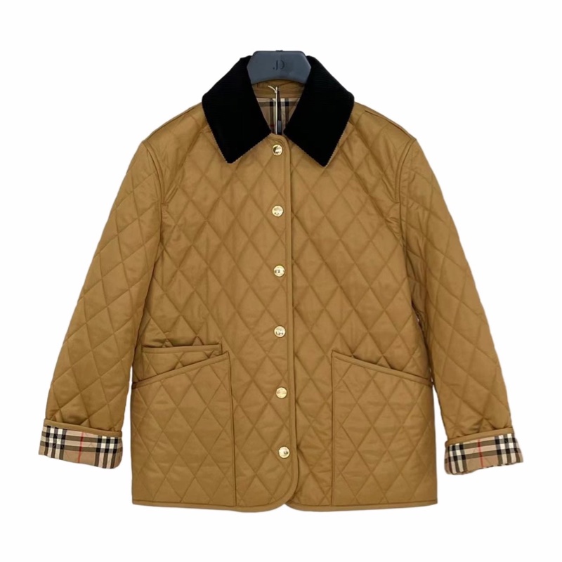 Burberry 女士 撞色領絎縫棉服XXS XS S M L XL碼-1