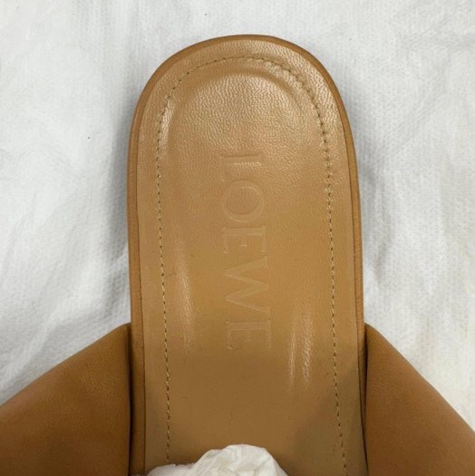 Loewe太可愛太可口的napa駝色麵包平底鞋-5